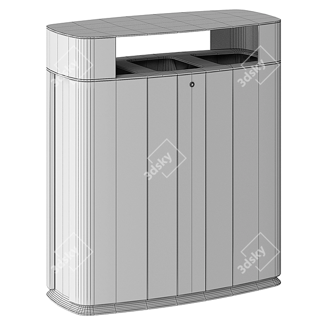 Modern Trash Bin for Decor 3D model image 3