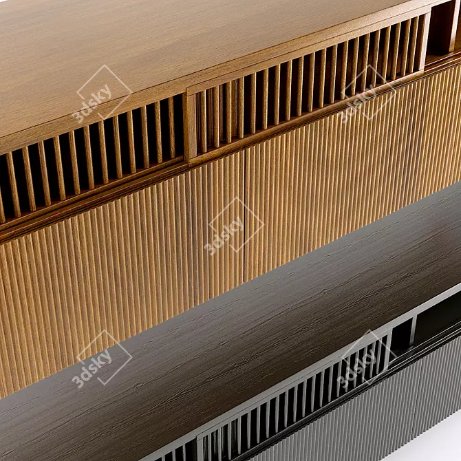 Bilbao Oak TV Stand | Contemporary 3D model image 9