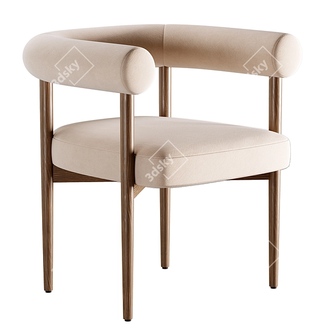 Elegant Melvina Dining Chair 3D model image 2