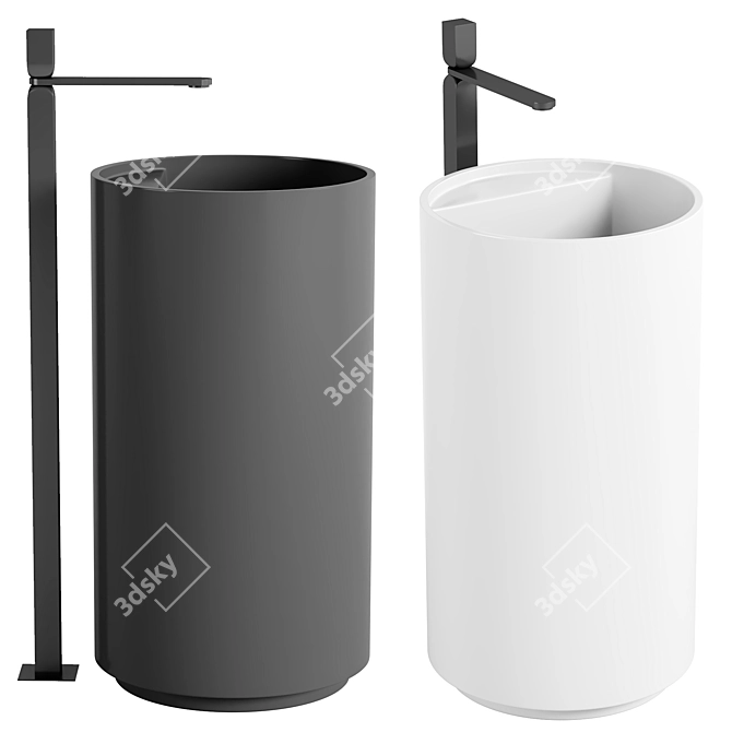 Title: Elegant Salini Armonia Top Sink 3D model image 1