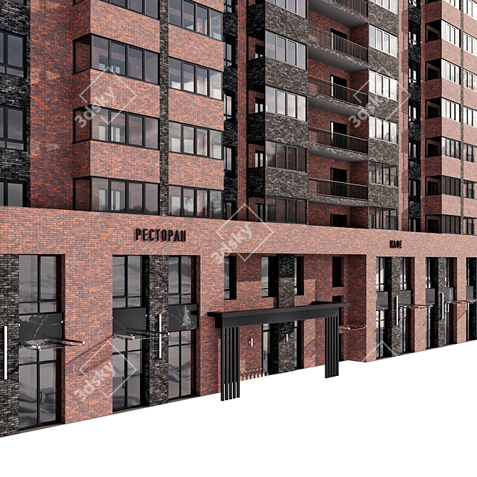 Corona Version 9 Residential Building 3D model image 3