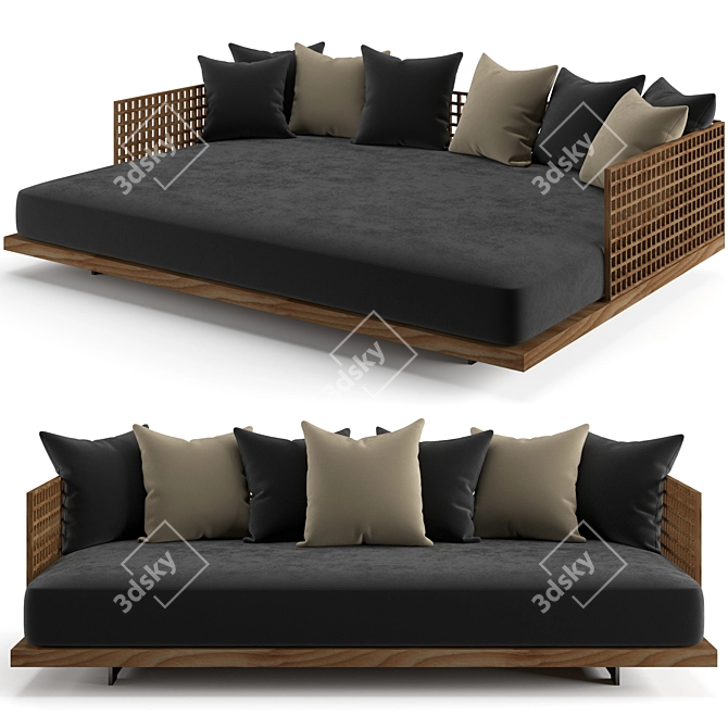 Modern Minotti Quadrado Sofa 3D model image 1