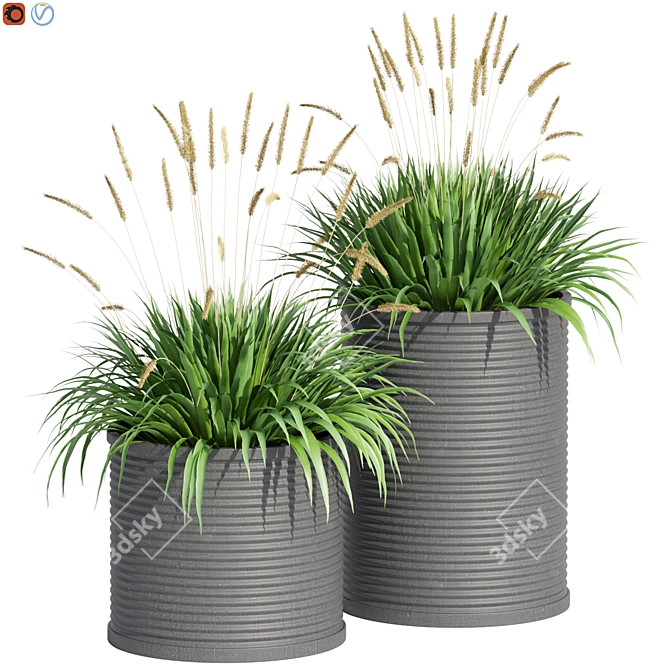 Designer Outdoor Plant 6 3D model image 1