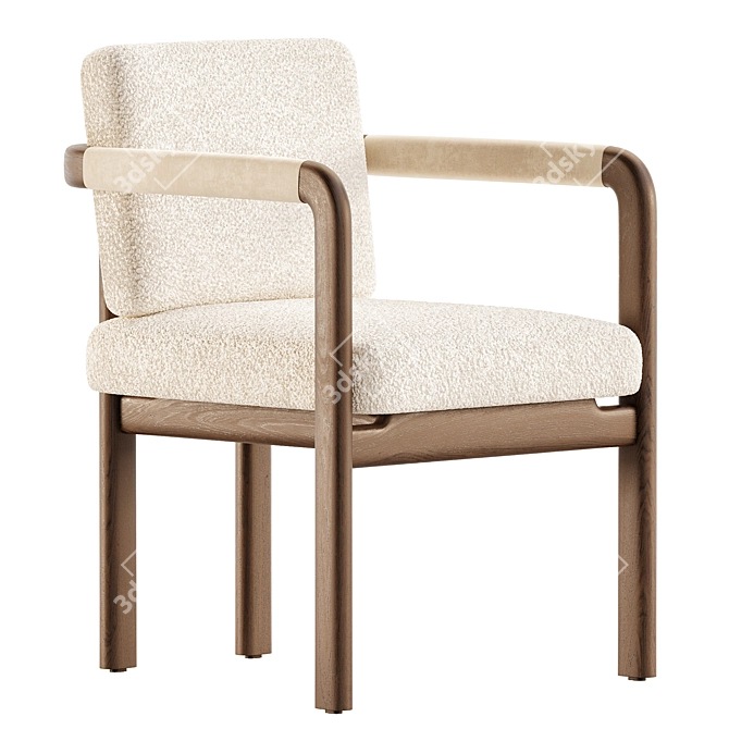 Luxury Upholstered Chair Montgomery 3D model image 1