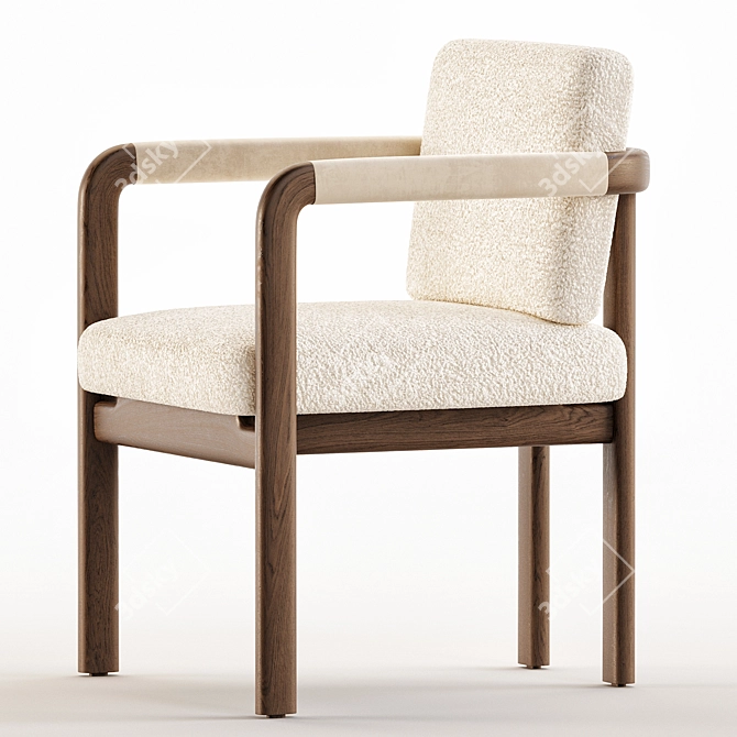 Luxury Upholstered Chair Montgomery 3D model image 3