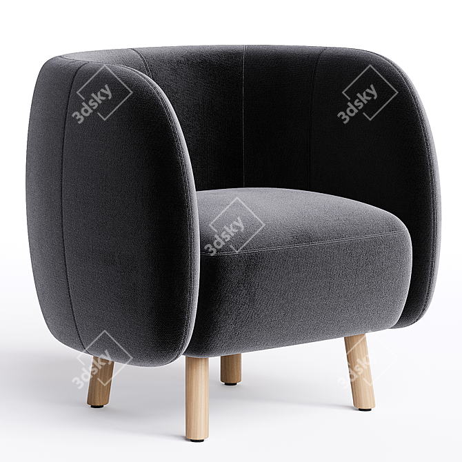 Mousse P Armchair: Stylish Comfort 3D model image 1