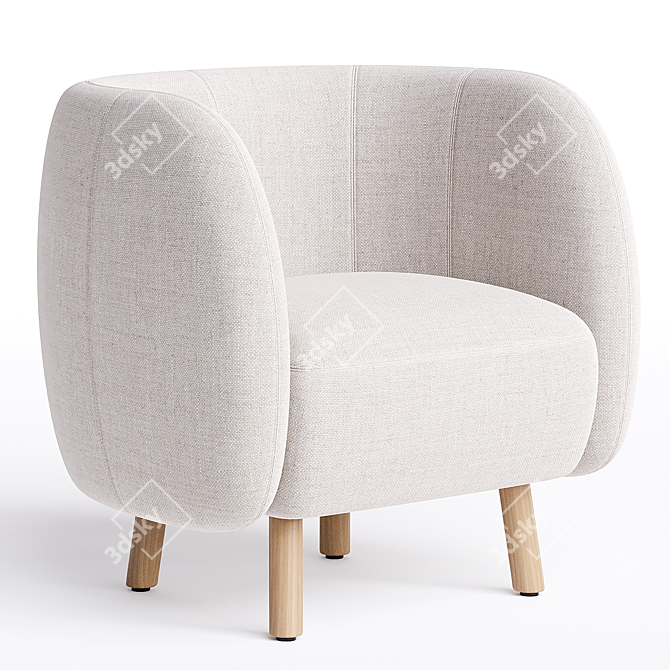 Mousse P Armchair: Stylish Comfort 3D model image 2