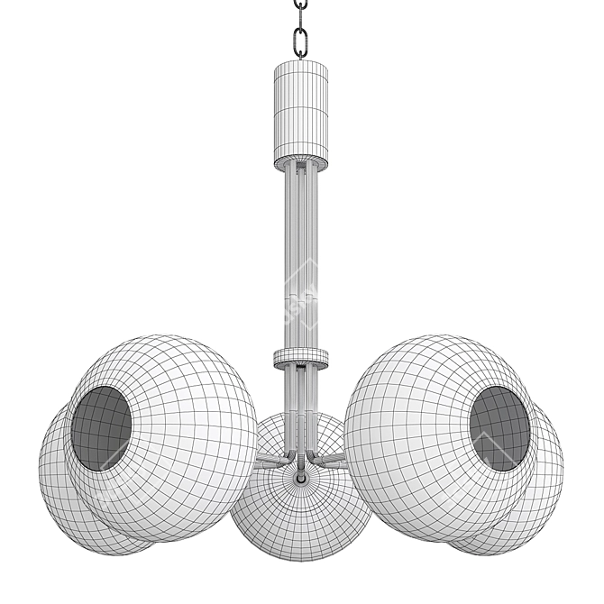 Modern Millimeter Mitzi Chandelier 3D model image 2