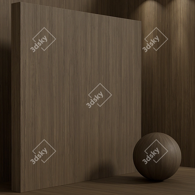 Seamless Poplar Wood Material Set 3D model image 6
