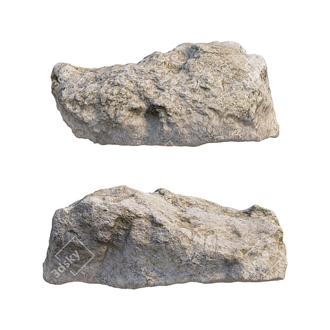 Elevated Stone Landscape Set 3D model image 4