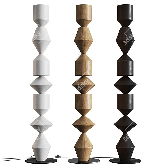 Stylish Rubs Floor Lamp 3D model image 1