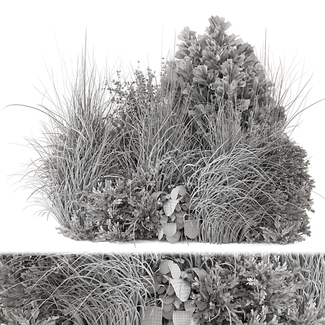 Outdoor Plants Bush Set 1273 3D model image 7
