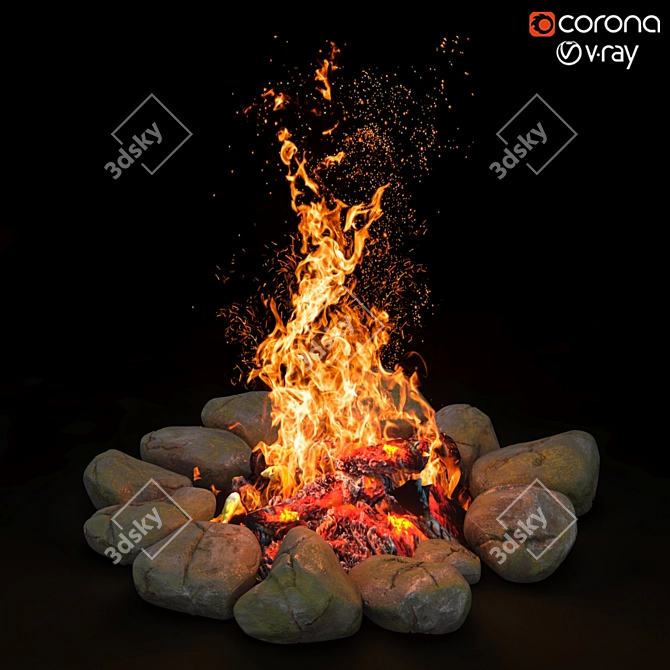 Portable Outdoor Campfire Stove 3D model image 1