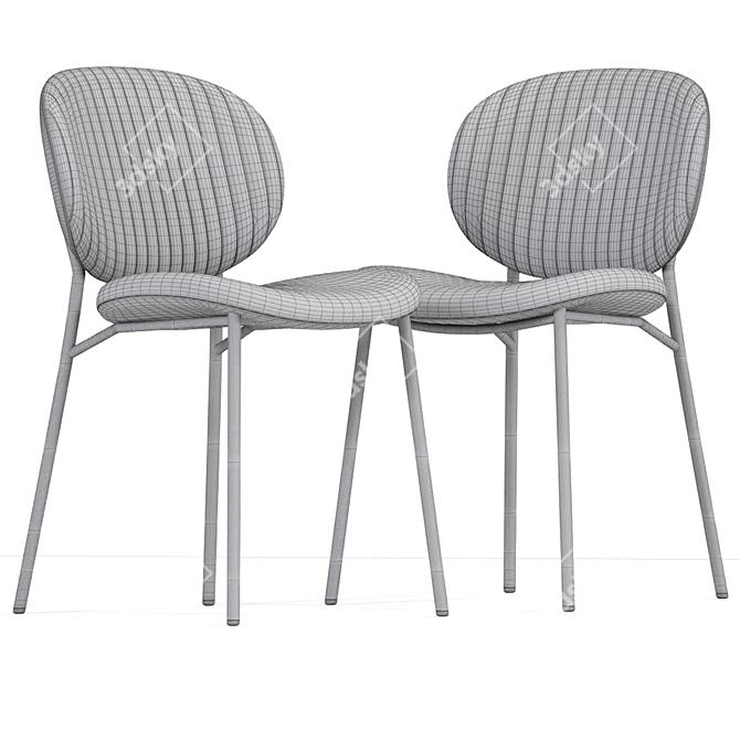 Modern Dining Chair Set Rendered 3D model image 3