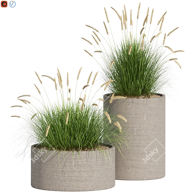 Title: Design 7 Outdoor Plant 3D model image 1