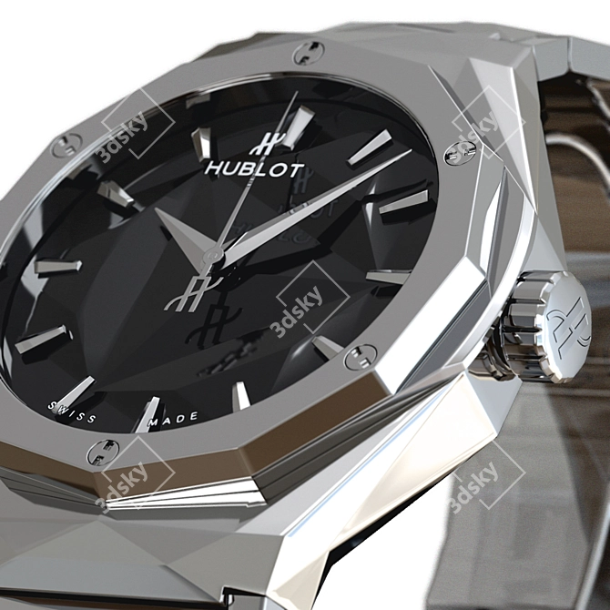 Luxury Hublot Titanium Bracelet Model 3D model image 5