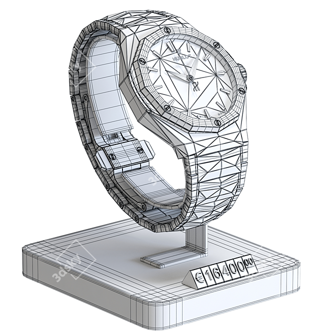 Luxury Hublot Titanium Bracelet Model 3D model image 6