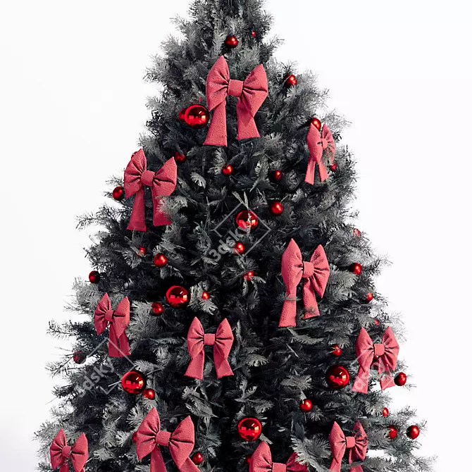 Festive Christmas Tree Decor Set 3D model image 12