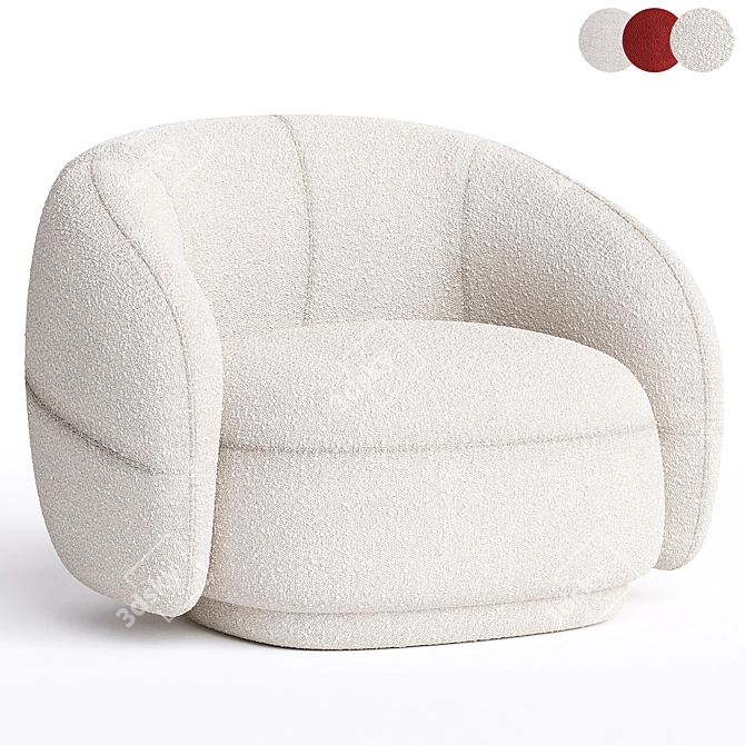 Modern Tacchini Julep Armchair Design 3D model image 2