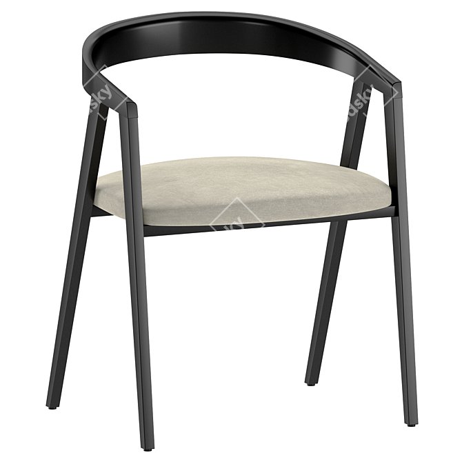 Elegant Bridgewater Chair 3D model image 1