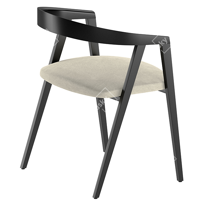 Elegant Bridgewater Chair 3D model image 2