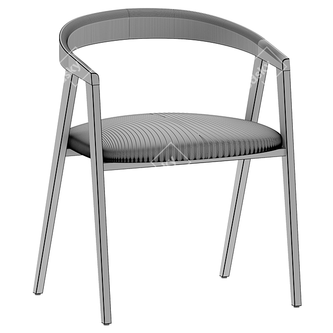 Elegant Bridgewater Chair 3D model image 3