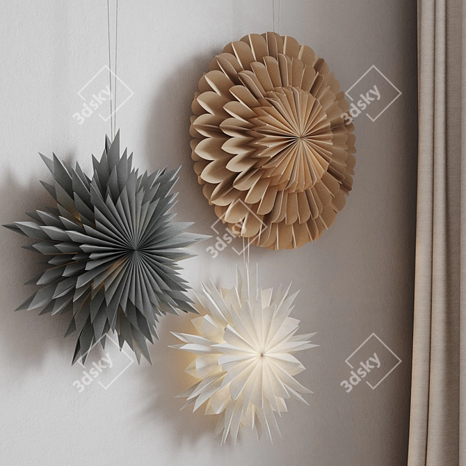 Nordic Nest Illuminated Christmas Stars 3D model image 2