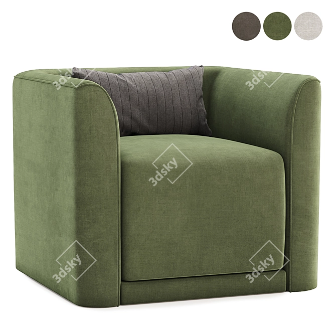 Whirlaway Swivel Accent Chair 3D model image 2