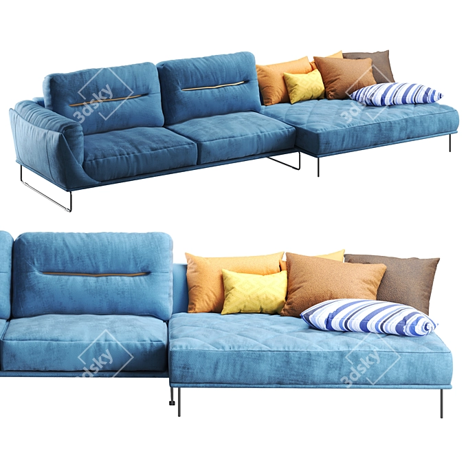 Modern Habia Corner Sofa design 3D model image 4