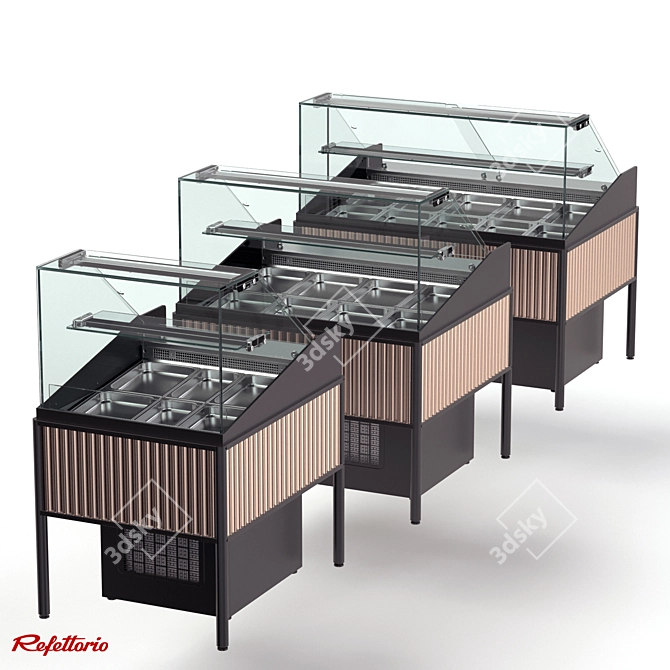 Gourmet Cold Display Case Series 3D model image 2