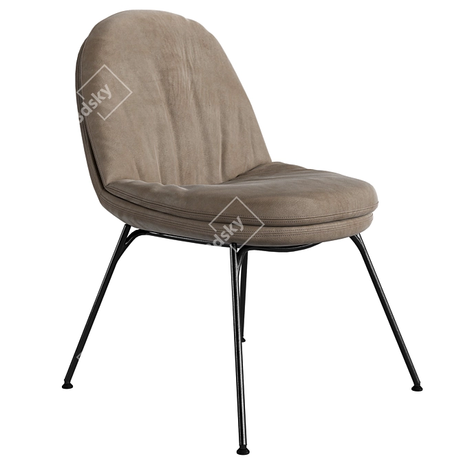 Elegant Curtis Designer Chair 3D model image 1