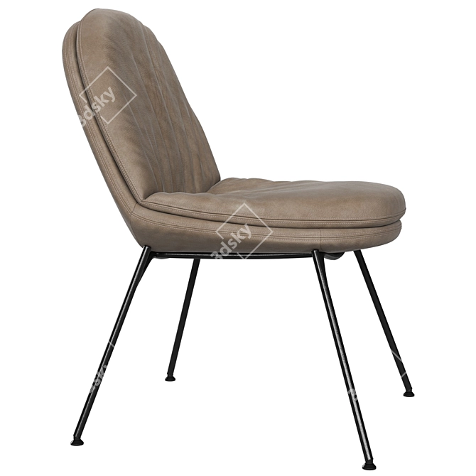 Elegant Curtis Designer Chair 3D model image 3