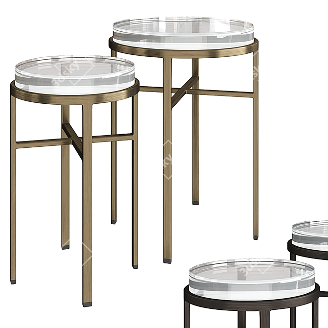 Eichholtz Hoxton Side Table Set 3D model image 5