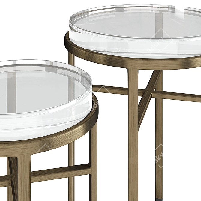 Eichholtz Hoxton Side Table Set 3D model image 6