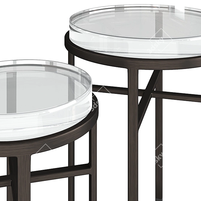 Eichholtz Hoxton Side Table Set 3D model image 2