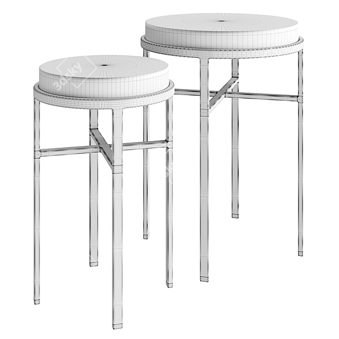 Eichholtz Hoxton Side Table Set 3D model image 4
