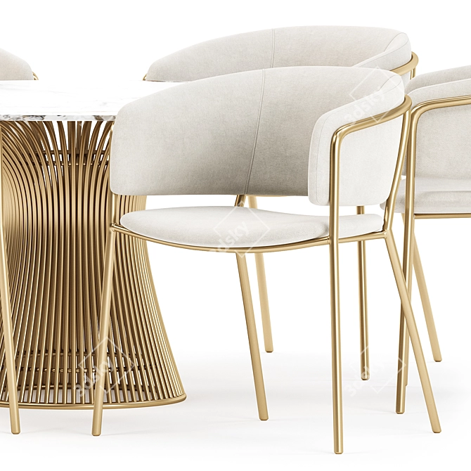 Modern Dining Set Collection 3D model image 3