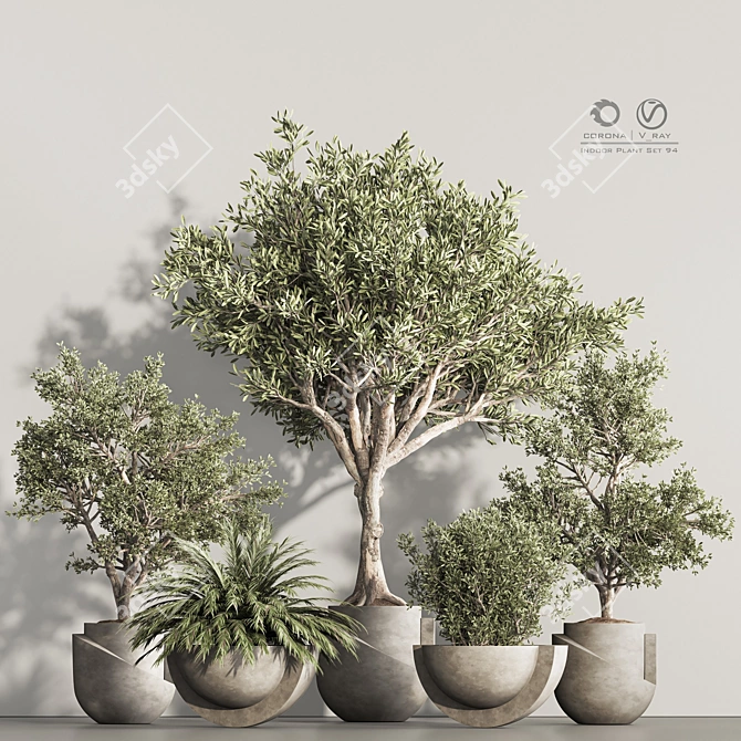 Modern Indoor Plant Set 94 3D model image 1