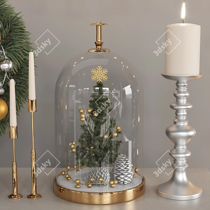 Holiday Decor Set, Festive Materials 3D model image 3