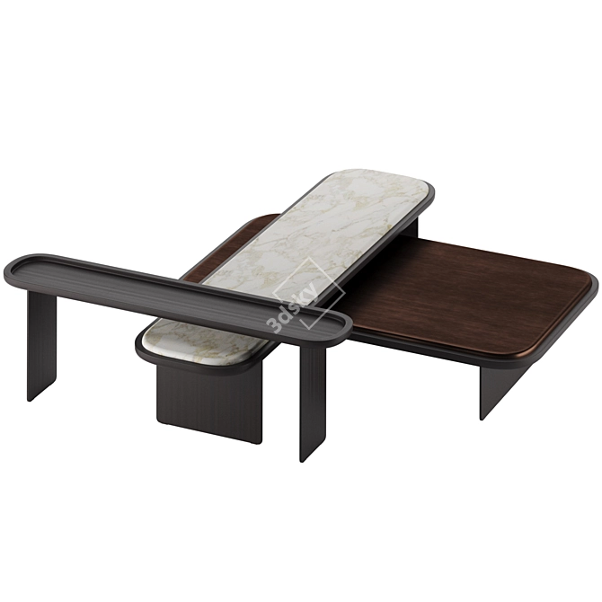 Modern Chic Vray Coffee Table 3D model image 4