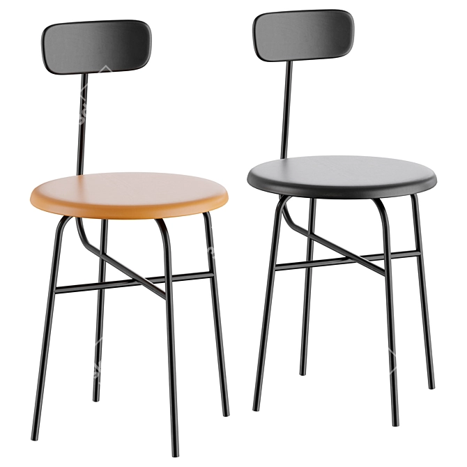 Modern Afteroom Upholstered Dining Chair 3D model image 2