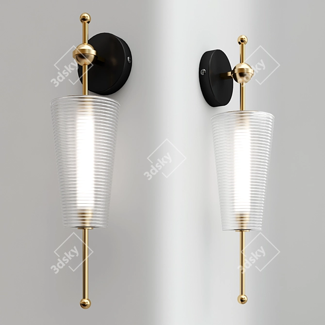 Vintage Toscana LED Wall Sconce 3D model image 2