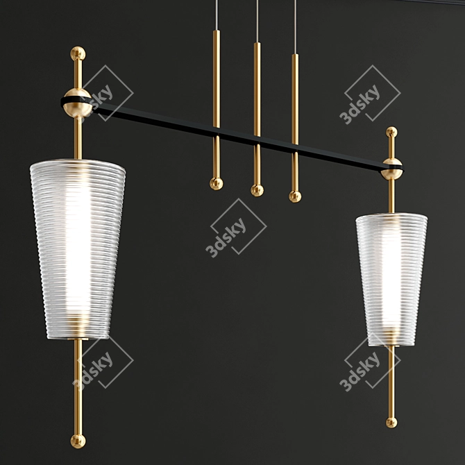 Elegant Toscana LED Chandelier Collection 3D model image 2