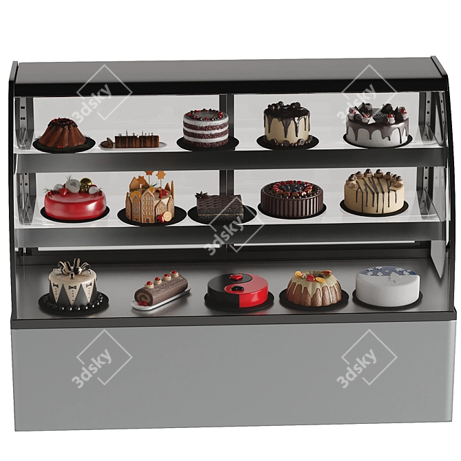 15-Cake Pastry Refrigerator: Fruity, High-Quality 3D model image 3