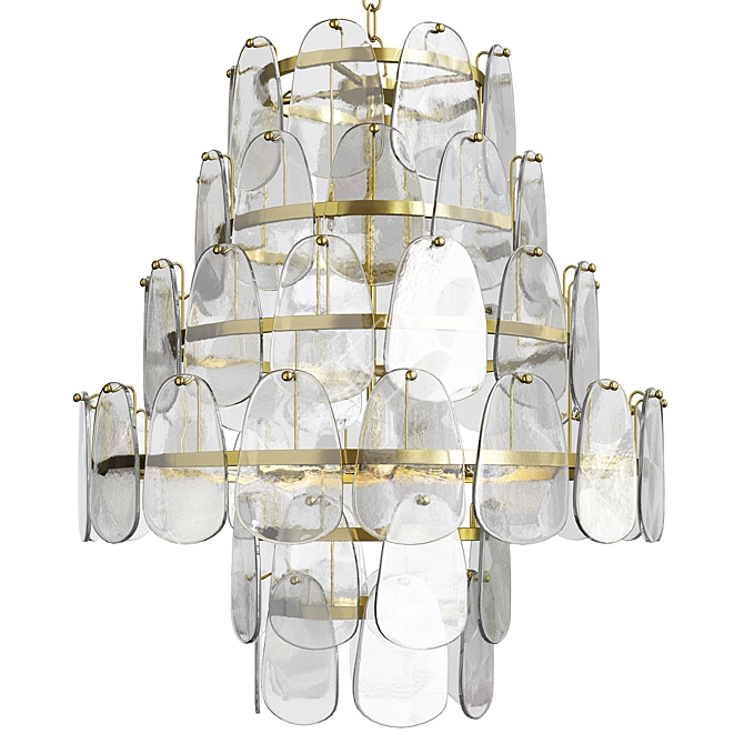 Elegant Noir Mystic Chandelier 3D model image 1