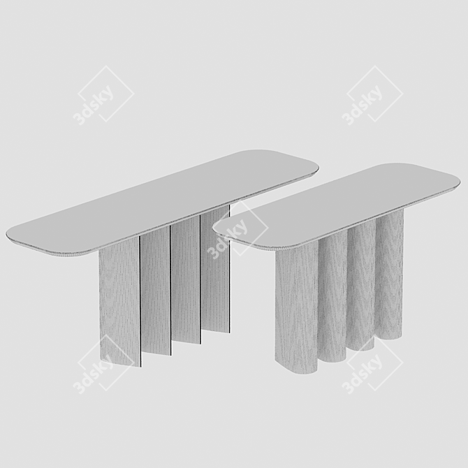 Geometric Console Bonaldo 3D model image 4
