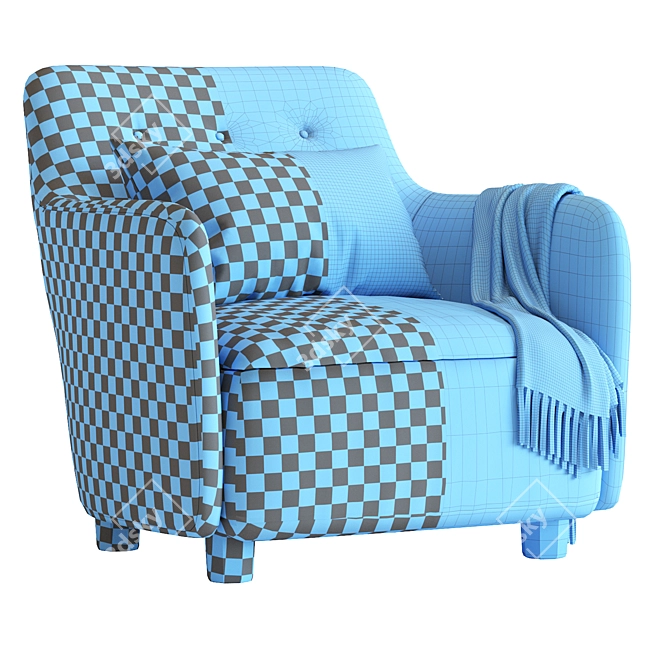 Modern Teddy Club Chair 2016 3D model image 7