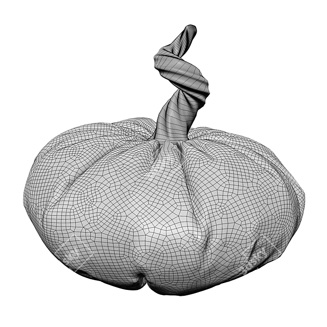 Handcrafted Decorative Pumpkin 3D model image 2