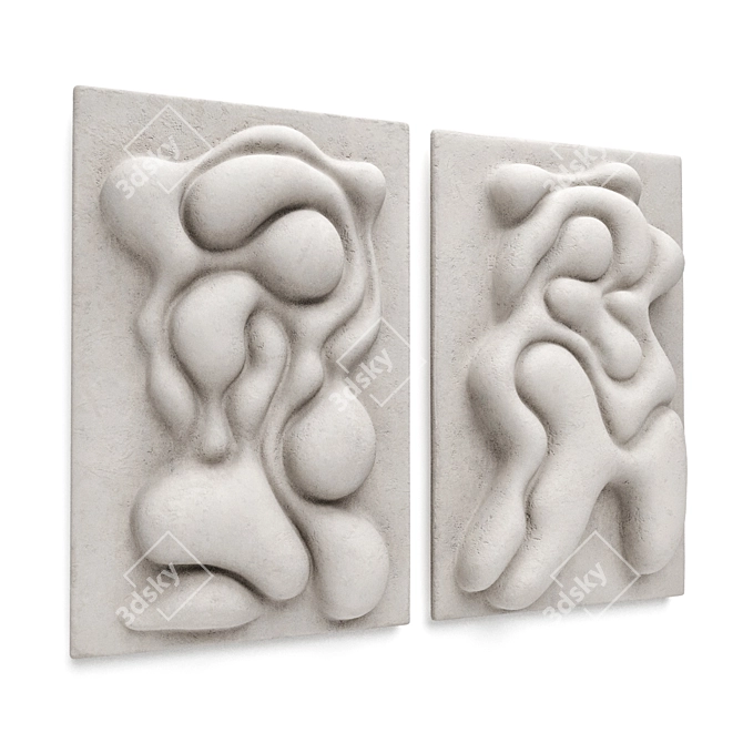 Baas Figurative Metal Wall Relief 3D model image 3