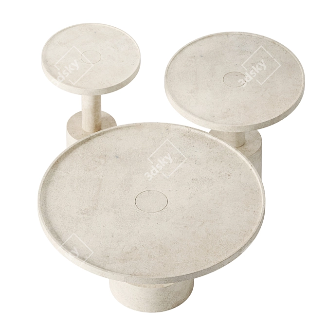 Elegant Pilar Concrete Vase Pioneered by Baxter 3D model image 4